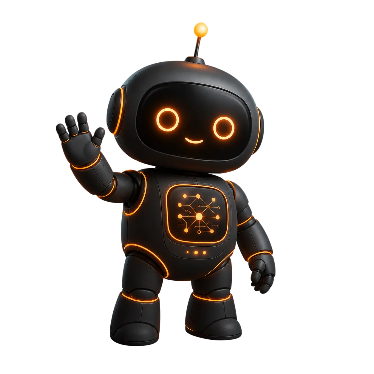 Chispa, el robot de Copperbot AI, saludando con la mano